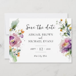 Reserva La Fecha Boda floral acuarela