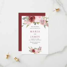 Reserva La Fecha Boda floral acuarela del jardín de verano