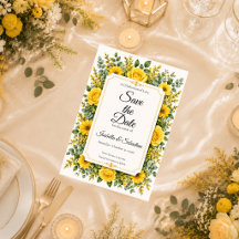 Boda floral amarilla elegante