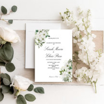 Boda floral blanca elegante