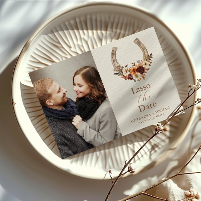 Reserva La Fecha Boda floral bohemiana del país occidental (Subido por el creador)