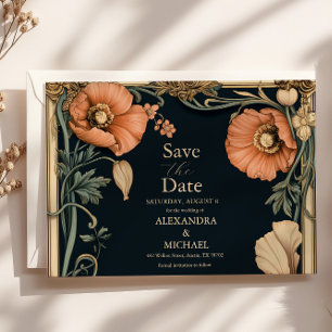 Reserva La Fecha Boda Floral Caprichosa Victoriana Real