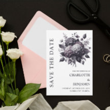 Boda floral con tema de hortensias góticas