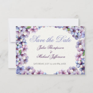 Reserva La Fecha Boda floral de acuarela poética romántica