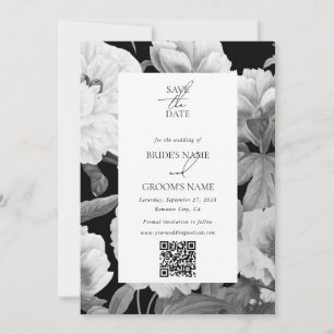 Reserva La Fecha Boda Floral de color de agua para personas negras