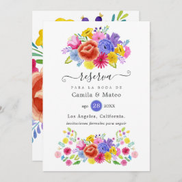 Reserva La Fecha Boda floral de Fiesta española