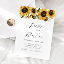 Reserva La Fecha Boda floral de girasol