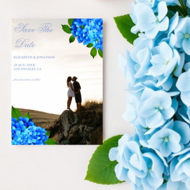 Reserva La Fecha Boda floral de Hortensia Azul (Subido por el creador)