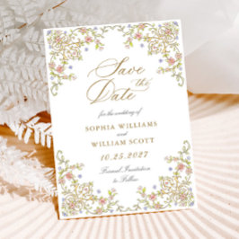 Reserva La Fecha Boda Floral de la orden victoriana Grace Pastel