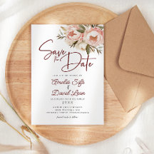 Boda floral de peonías boho con acuarela