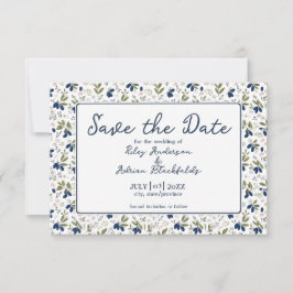 Reserva La Fecha Boda Floral de Primavera con Bayas de Haskap Azul