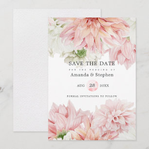 Reserva La Fecha Boda floral de Rubor Dahlias