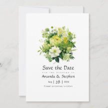 Boda floral de tonos verdes