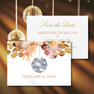Reserva La Fecha Boda Floral Disco Ball Save the Date