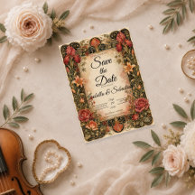 Boda floral elegante Art Nouveau