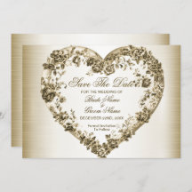 Boda Floral Golden Ornate Frame Elegante