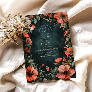 Reserva La Fecha Boda floral gótica romántica