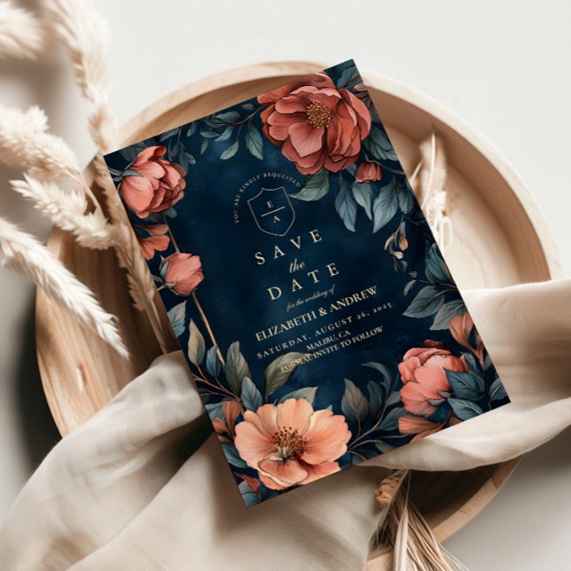 Reserva La Fecha Boda floral gótico Moody (Subido por el creador)