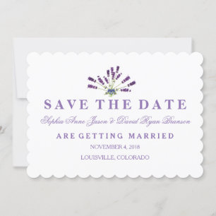 Reserva La Fecha Boda Floral Lavender Ahorra La Fecha