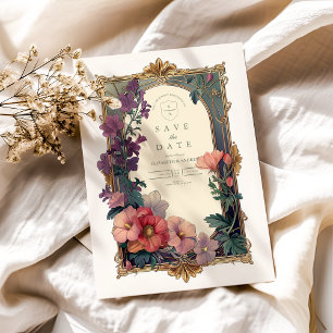 Reserva La Fecha Boda floral modernista barroco