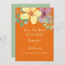 Boda floral Naranja moderno