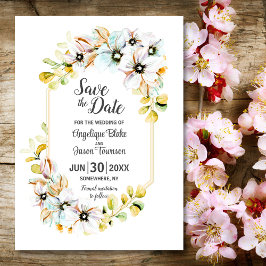 Reserva La Fecha Boda Floral Pastel