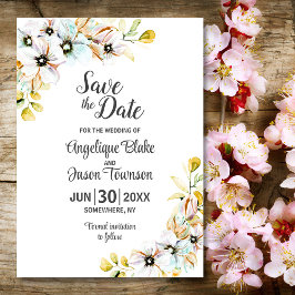 Reserva La Fecha Boda Floral Pastel