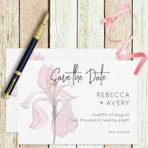 Boda floral rosa acuarela moderna