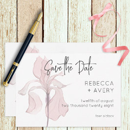 Reserva La Fecha Boda floral rosa acuarela moderna