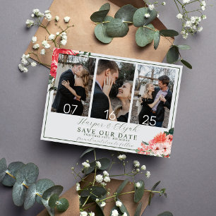 Reserva La Fecha Boda Floral Rubor Red Greenerenery Classic