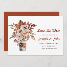 Boda Floral Rústica de Terracota de Otoño