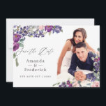 Reserva La Fecha Boda floral violeta y ciruela<br><div class="desc">Elegante tarjeta magnética de boda floral violeta y ciruela con tonos de verde salvia y rosa desmayado diseñada para ser personalizada rápida y fácilmente según los detalles de su evento.</div>