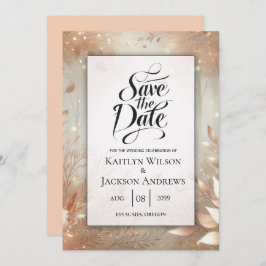 Reserva La Fecha Boda Forestal Encantado en Palisandro Dorado