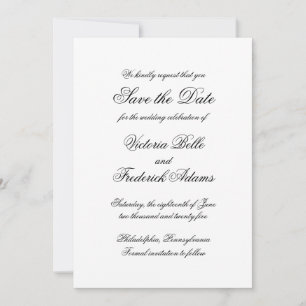 Reserva La Fecha Boda Formal Elegante Caligrafía