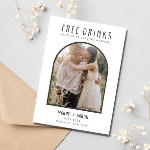 Reserva La Fecha Boda Foto Arco Bebidas Gratis Divertido