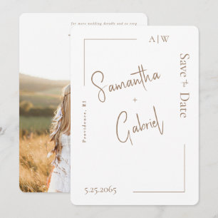 Reserva La Fecha Boda fotográfica contemporánea blanca salva la fec