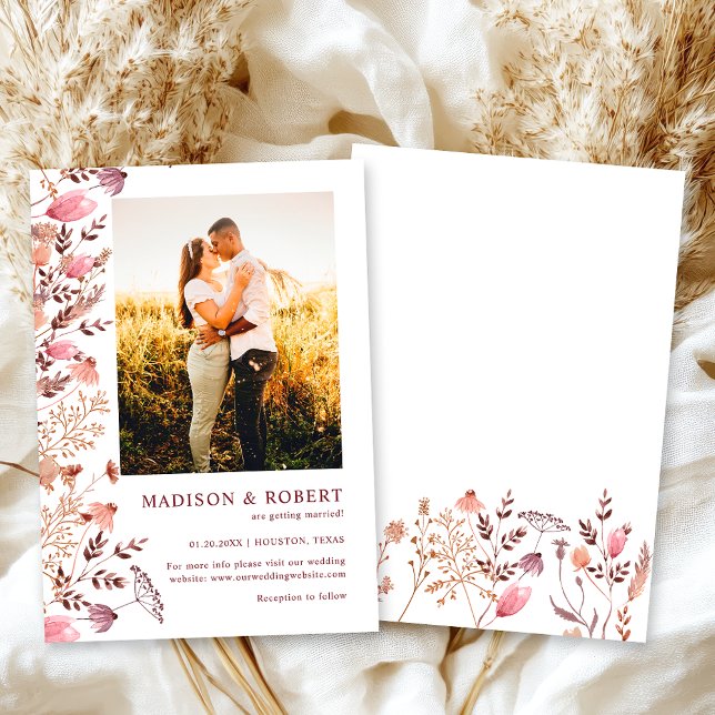 Reserva La Fecha Boda Fotográfica de Flores Silvestres Rústicas Boh (Subido por el creador)