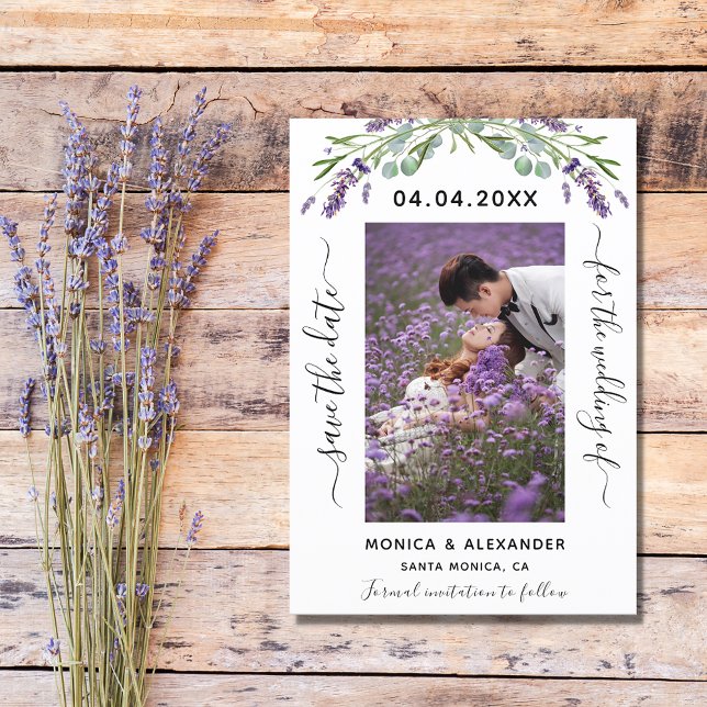Reserva La Fecha Boda fotográfica Lavender eucalipto Salven la fech (Subido por el creador)