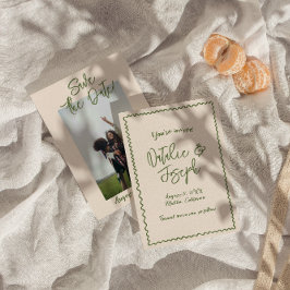 Reserva La Fecha Boda fotográfico con escrúpulos escritos a mano il