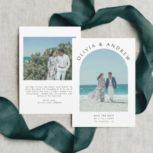 Reserva La Fecha Boda fotográfico de arte de tipografía moderna mín
