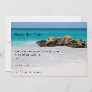Reserva La Fecha Boda fotográfico de Azure Ocean Sandy Beach