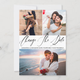 Reserva La Fecha Boda fotográfico de caligrafía cambia la fecha