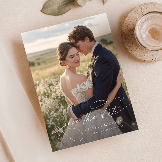 Reserva La Fecha Boda fotográfico de caligrafía moderna (Subido por el creador)