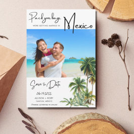 Reserva La Fecha Boda fotográfico de destino de la playa de México