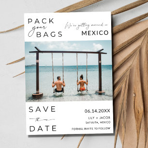 Reserva La Fecha Boda fotográfico de destino de la playa de México