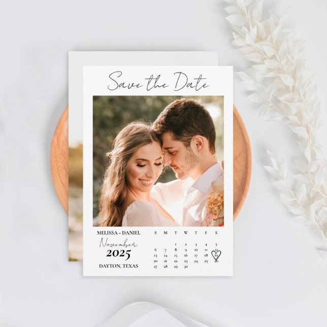 Reserva La Fecha Boda fotográfico de dos pares de calendarios blanc (Subido por el creador)