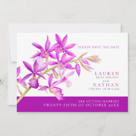 Reserva La Fecha Boda fotográfico de la acuarela de una flor de orq