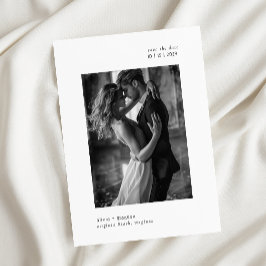 Reserva La Fecha Boda fotográfico de la tipografía moderna mínima