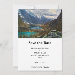 Reserva La Fecha Boda fotográfico de las montañas alpinas