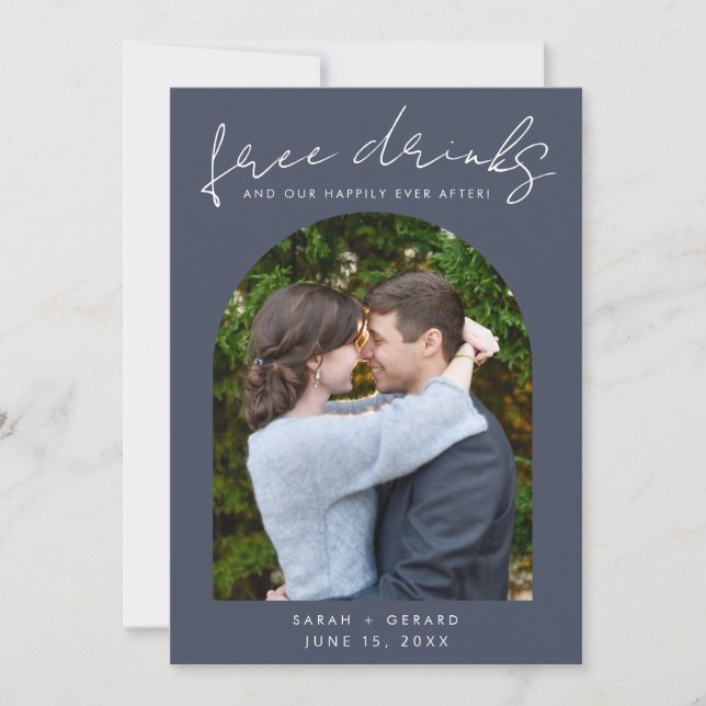 Reserva La Fecha Boda fotográfico de Open Bar (Anverso)